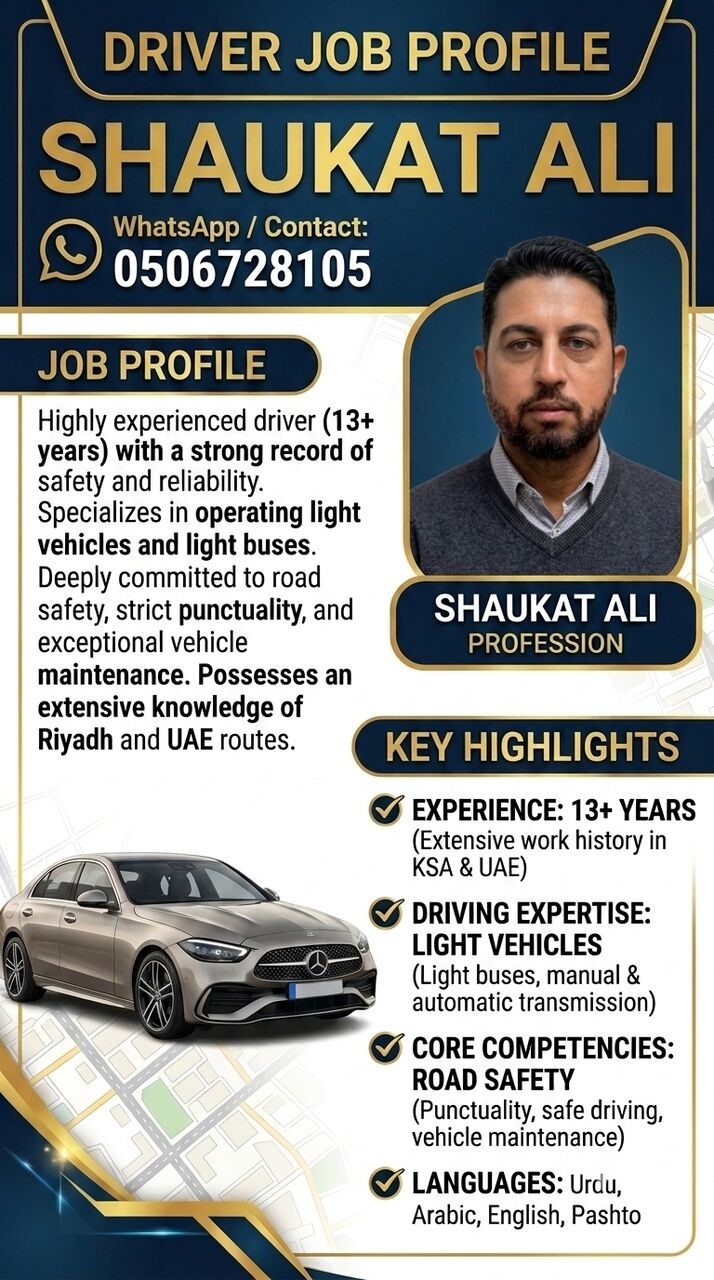 Riyadh, Job Seekers, Driver