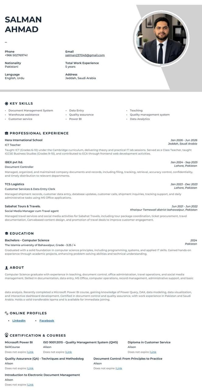 Riyadh, Job Seekers, IT Graduate With Multiple Certifications