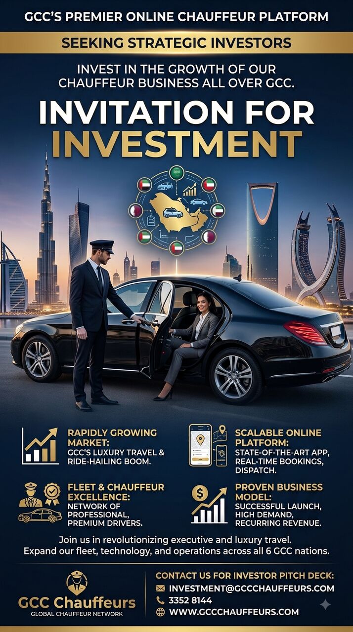 Manama, Business Partners, Looking For An Investor For Chauffeur Business