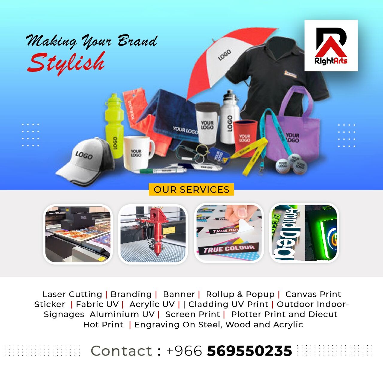 Riyadh, Printing, Professional Signboard Making, Flex Printing,  - Branding 3D And Branding Services