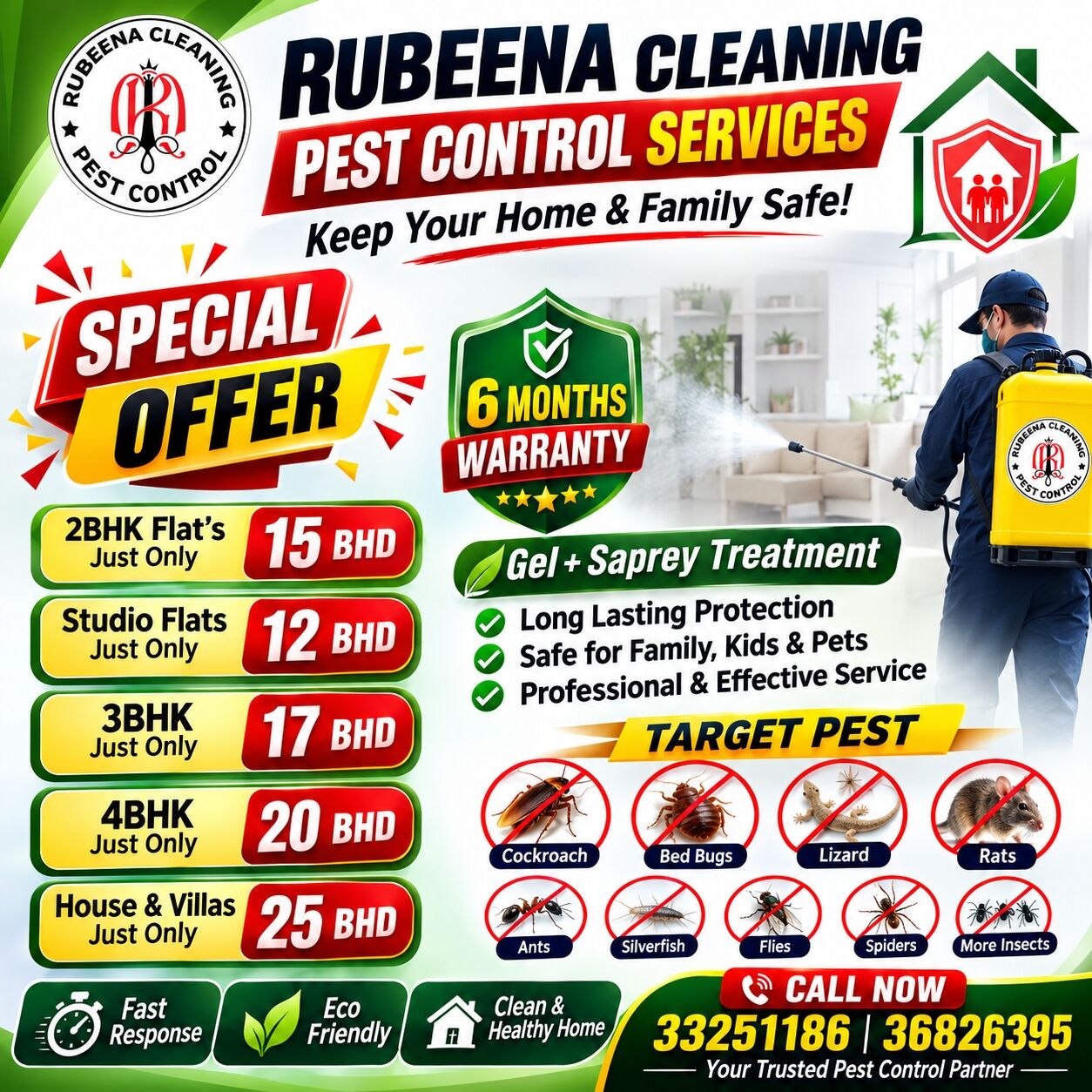 Manama, Pest Control, Protect Your Home With Professional Pest Control At Affordable Prices!