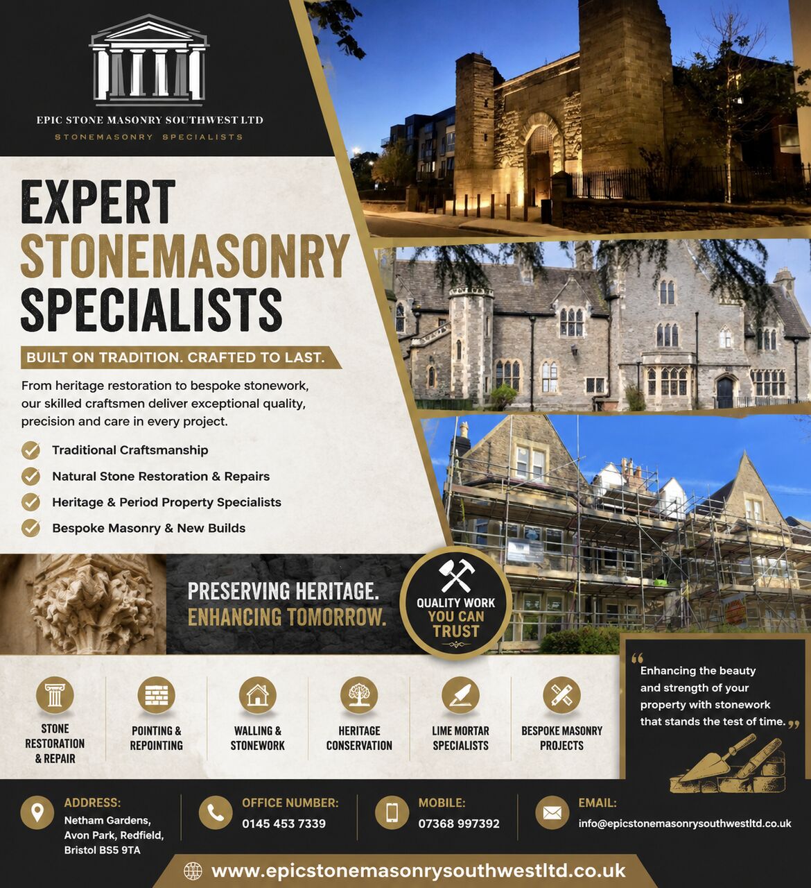 London, Construction, Expert Stonemasonry Specialists &ndash; Traditional Craftsmanship, Exceptional Results