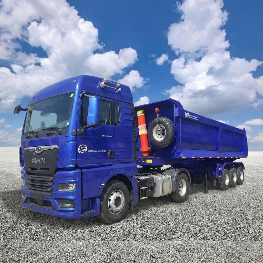 Jubail, Jobs, MAN 6×4 Tractor Head With 3-Axle Side Tipper Semi-Trailer (30&ndash;40 MT Capacity)