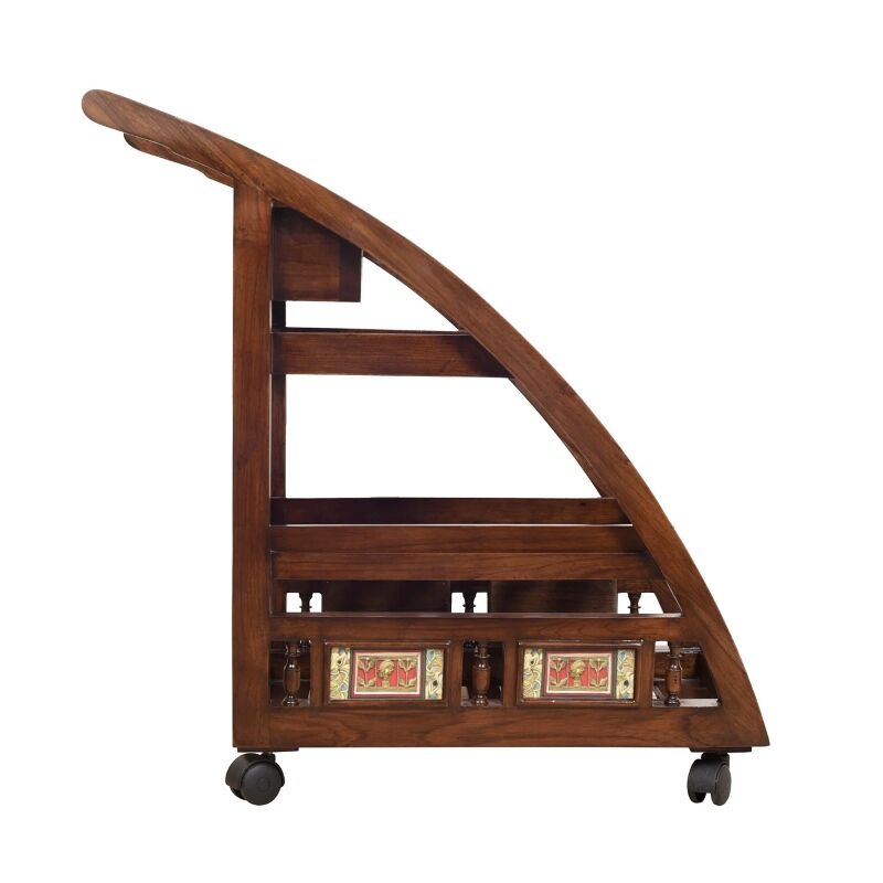 Mumbai, Furniture, INR 38439,  Wooden Bar Trolley Online In India | Elegant Home Entertaining Furniture