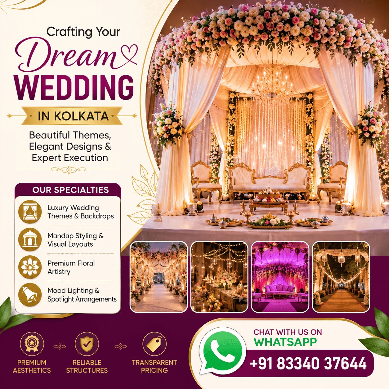 Kolkata, Event Planning, Dream Wedding Decoration In Kolkata | Beautiful Themes, Elegant Designs & Expert Execution