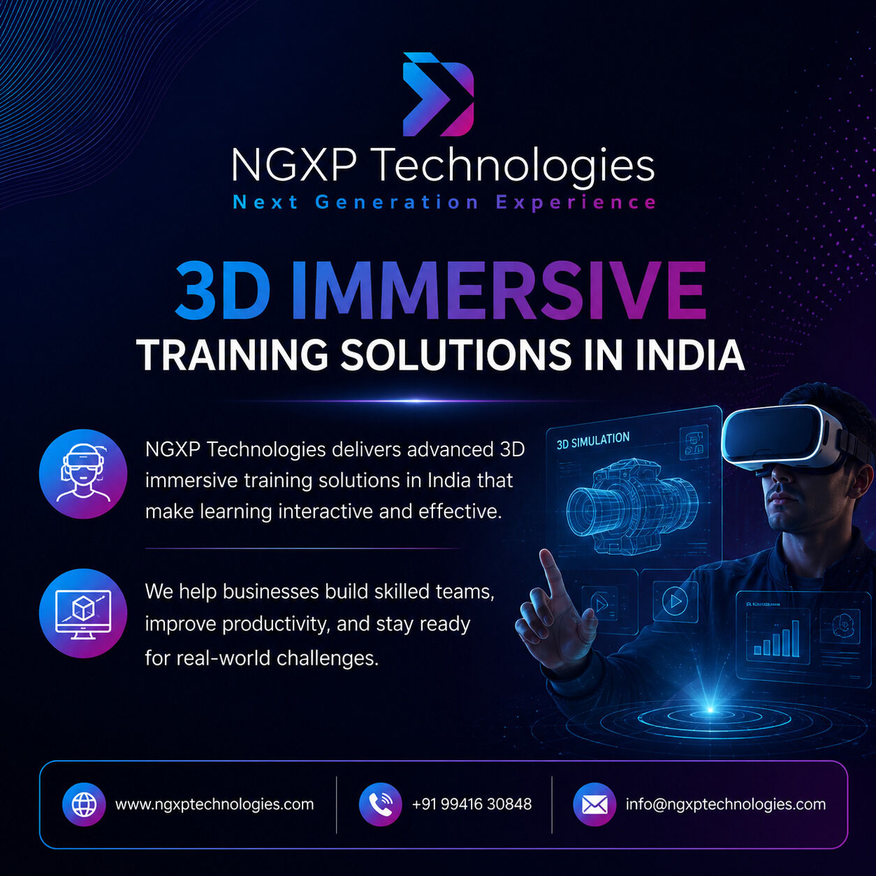 Kerala, Software Development, 3D Immersive Training Solutions | NGXP Technologies
