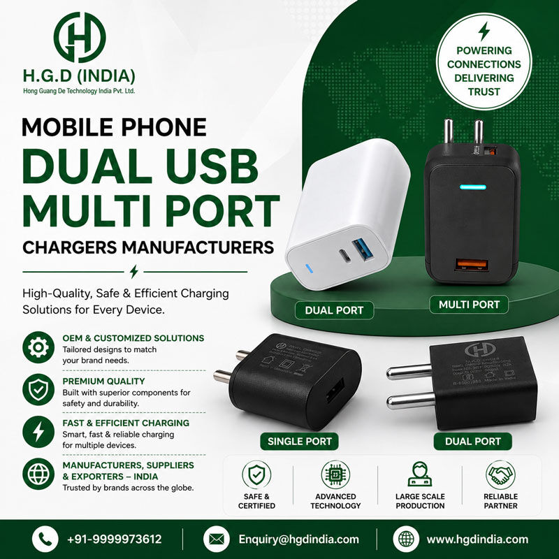 Mumbai, Mobile Phones, Mobile Phone Dual USB Multi Port Chargers Manufacturers | HGD INDIA