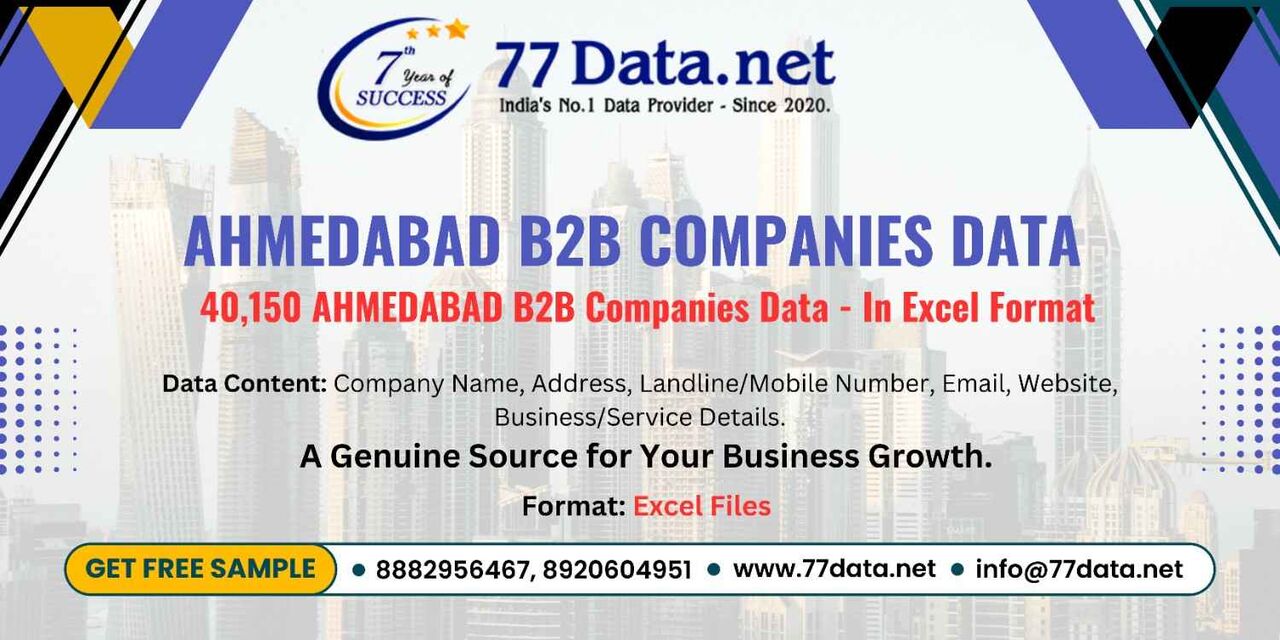 Ahmedabad, Business, Get List Of 40000+ Companies In Ahmedabad With Free Sample Data