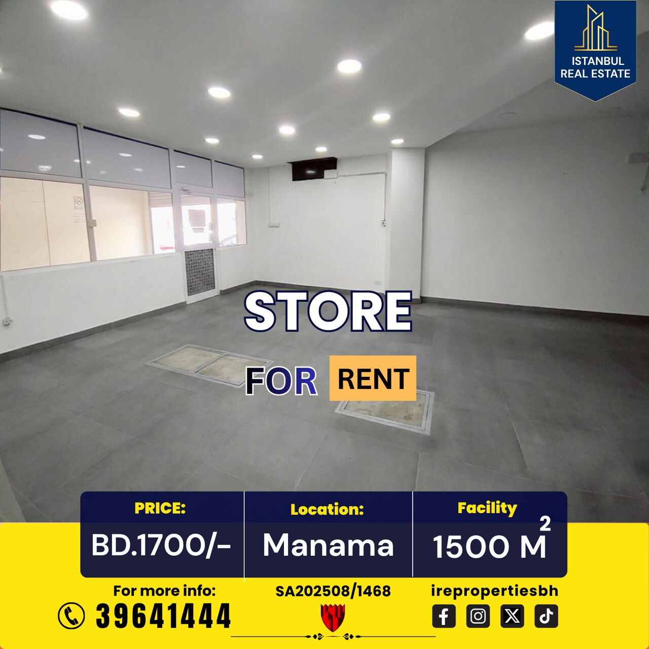 Salmaniya, Warehouses, BHD 1700,  1500 Sq. Meter,  Storage Space (1500 Sqm ) For Rent In Manama BD.1700/- Only