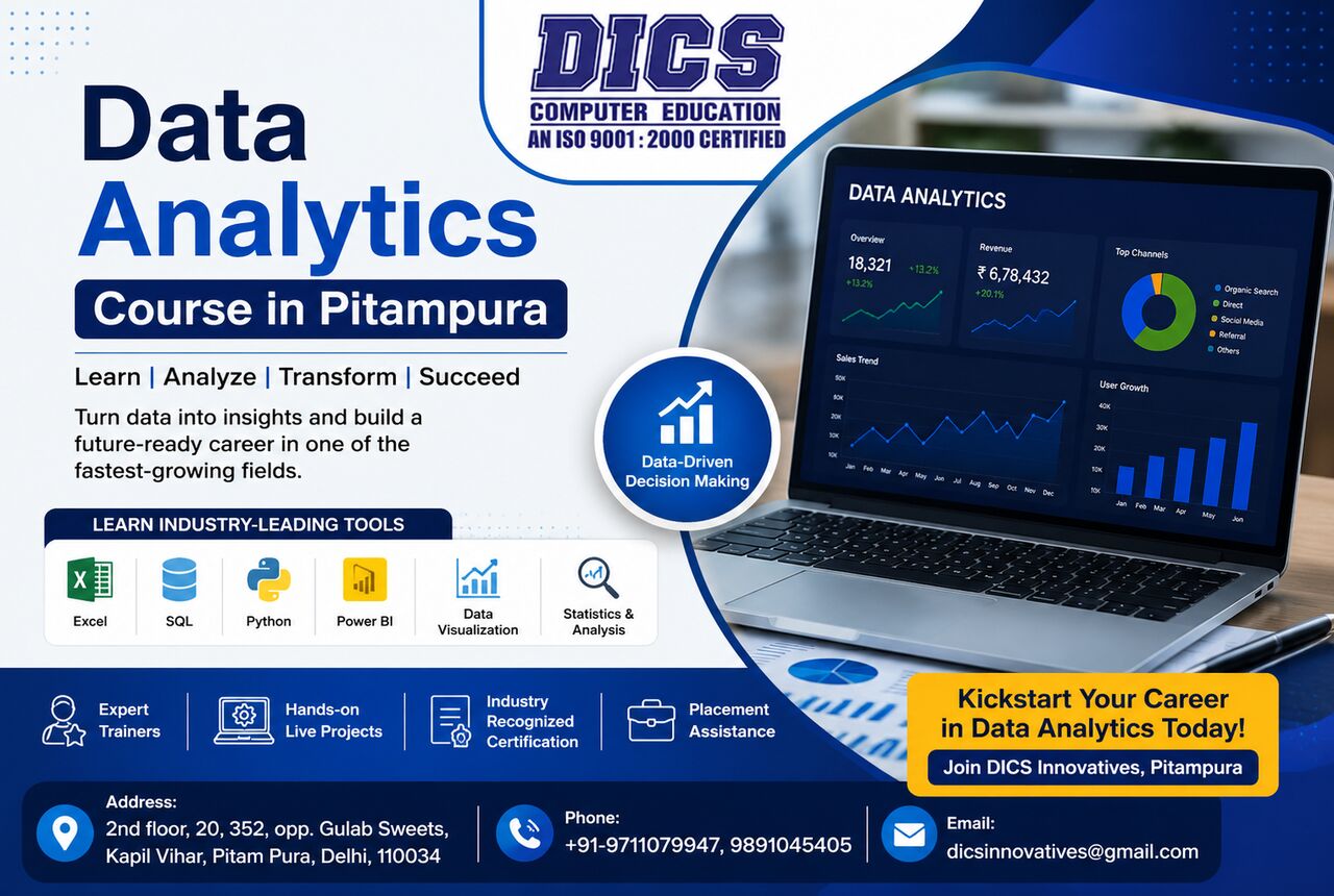New Delhi, Lessons Offered, Data Analytics Course In 2026 | DICS Innovatives