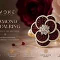 USD 8000,  Diamond Bloom Ring In 14K Gold | Floral Diamond & Gemstone Statement Ring