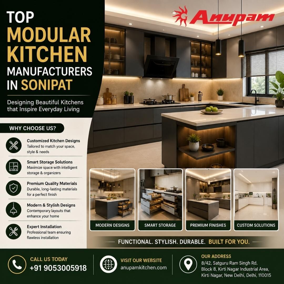New Delhi, Construction, Top Modular Kitchen Manufacturers In Sonipat For Premium Home Interiors