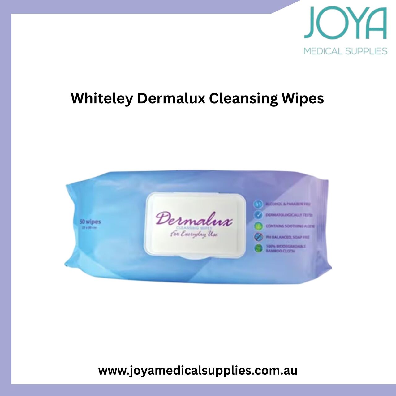 Sydney, Health & Beauty Items, Buy Whiteley Dermalux Cleansing Wipes - Joya Medical Supplies | Australia