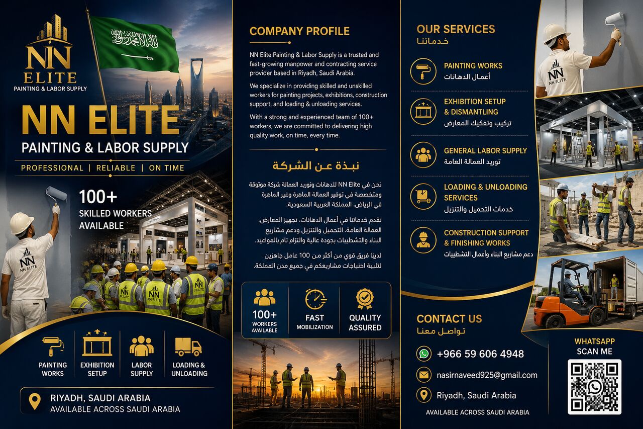 Riyadh, Manpower, PAINTING & LABOR SUPPLY  Based In Riyadh, Saudi Arabia,