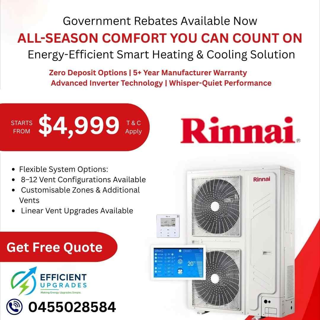 Melbourne, Electronics, AUD 4999,  Government Rebates Available &ndash; Rinnai Smart Heating & Cooling