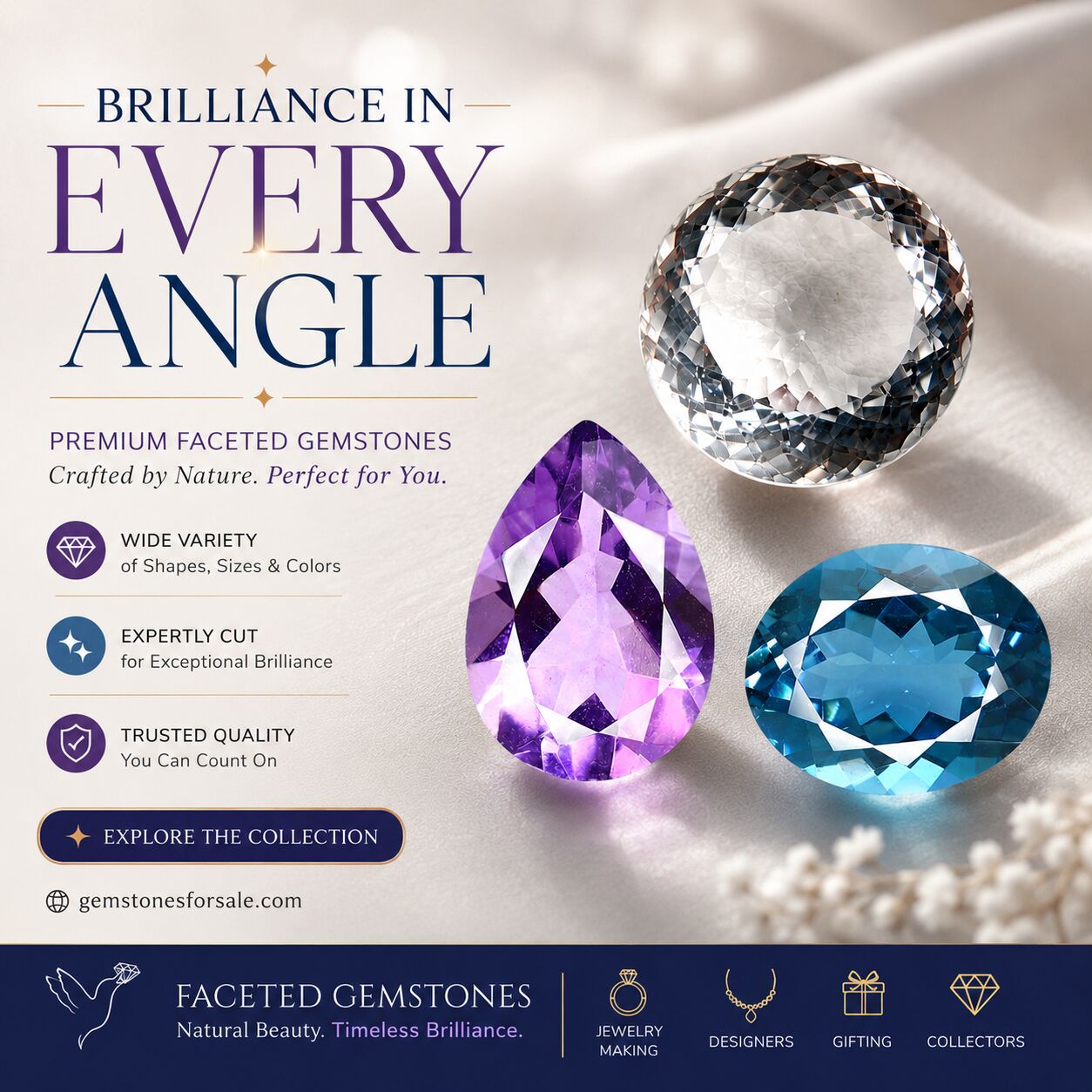 New York, Jewelry, USD 5,  Buy Faceted Gemstones Online | Precision Cut Stones | GemstonesForSale