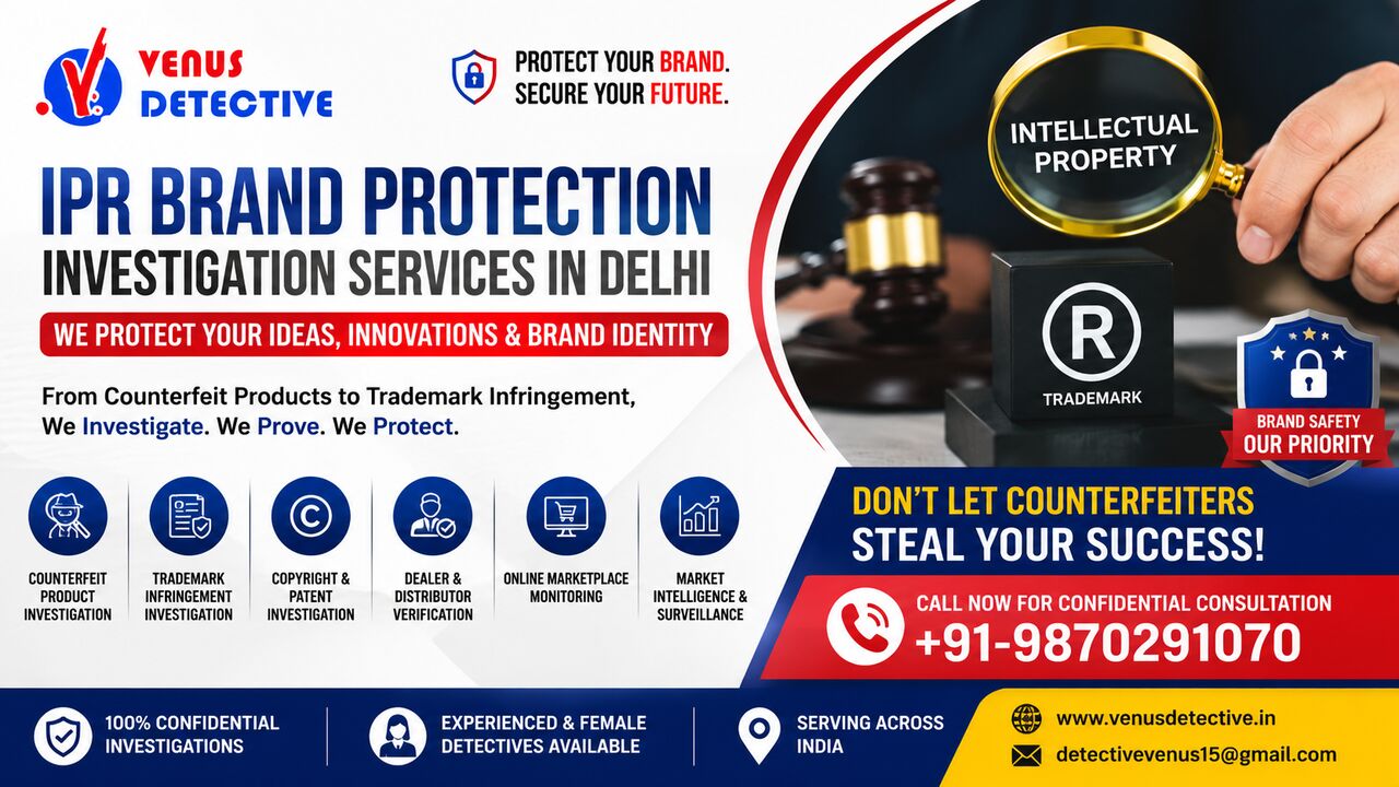 New Delhi, Legal, IPR Brand Protection Investigation Services In Delhi | Venus Detective