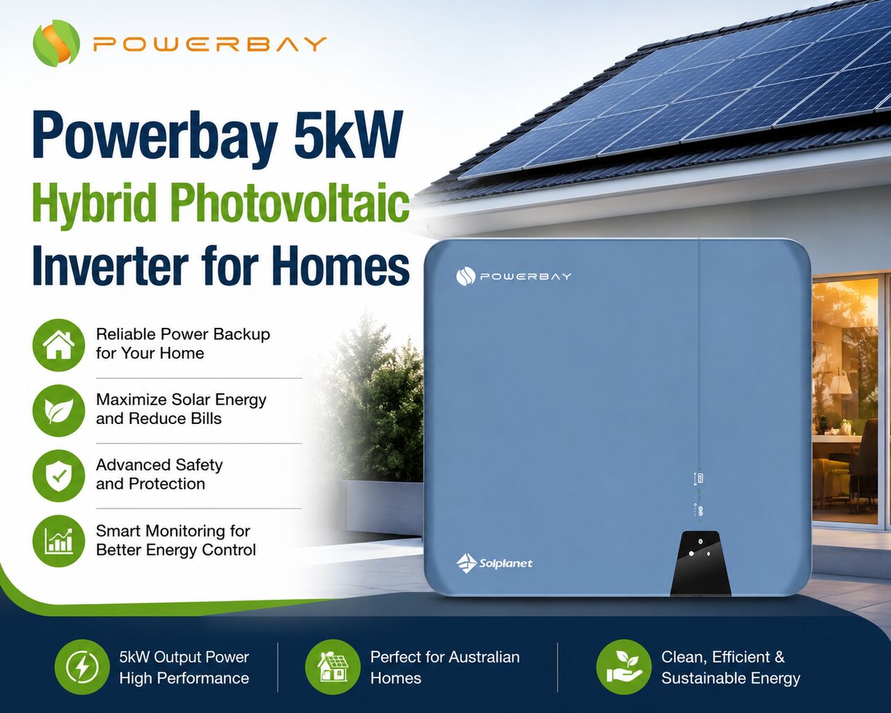 Sydney, Electronics, AUD 1499,  Powerbay 5kW Hybrid Photovoltaic Inverter For Homes