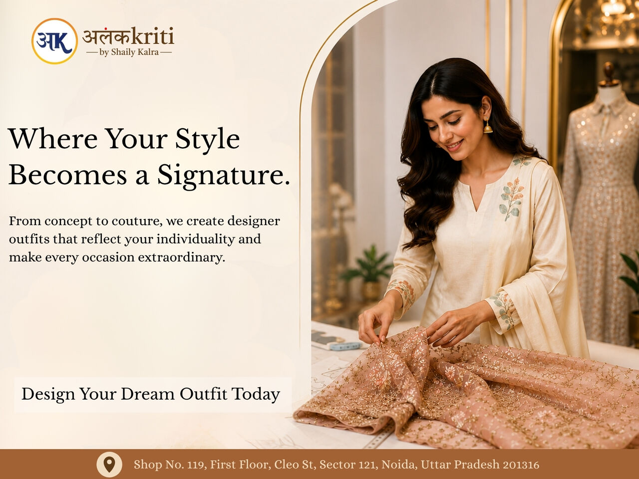 Noida, Fashion & Design, Boutique In Sector 121 For Custom Designer Suits & Festive Wear