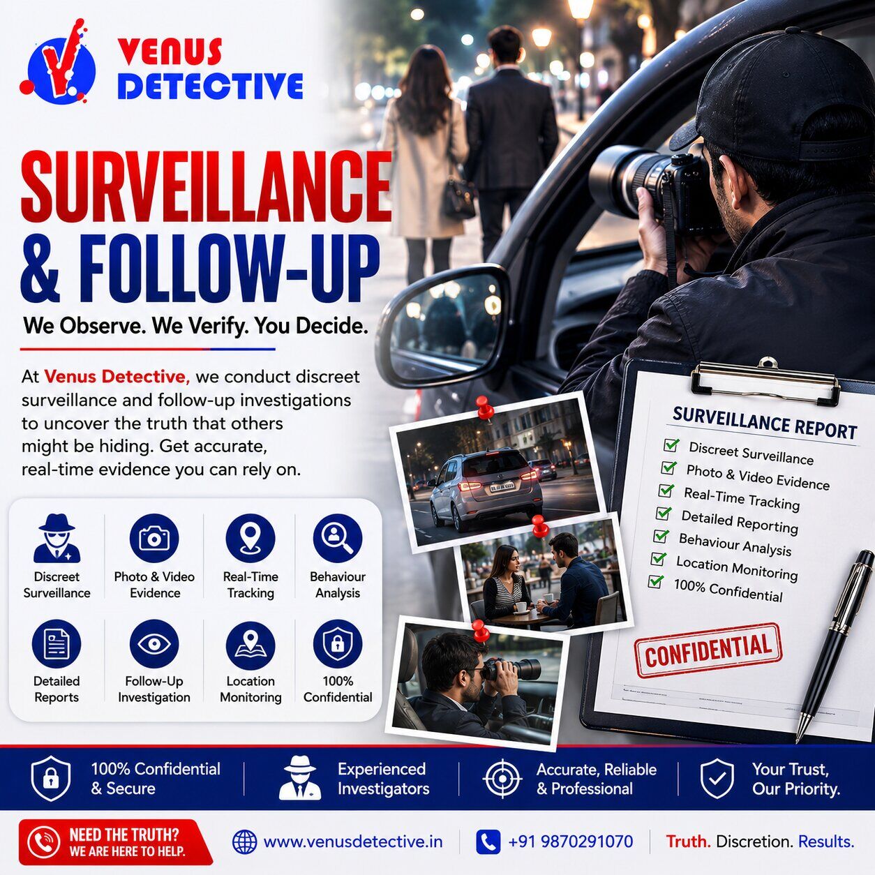 New Delhi, Legal, Confidential Surveillance Investigation In Delhi &ndash; Venus Detective
