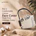 INR 695,  Buy A Comfortable Cotton Face Cover Mask From Hidesign Today