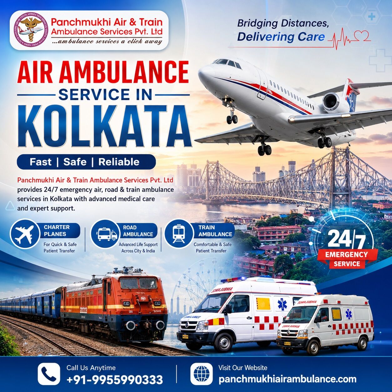 Kolkata, Health, Panchmukhi Air Ambulance Service In Kolkata Offers Essential Medical Transport For Patient