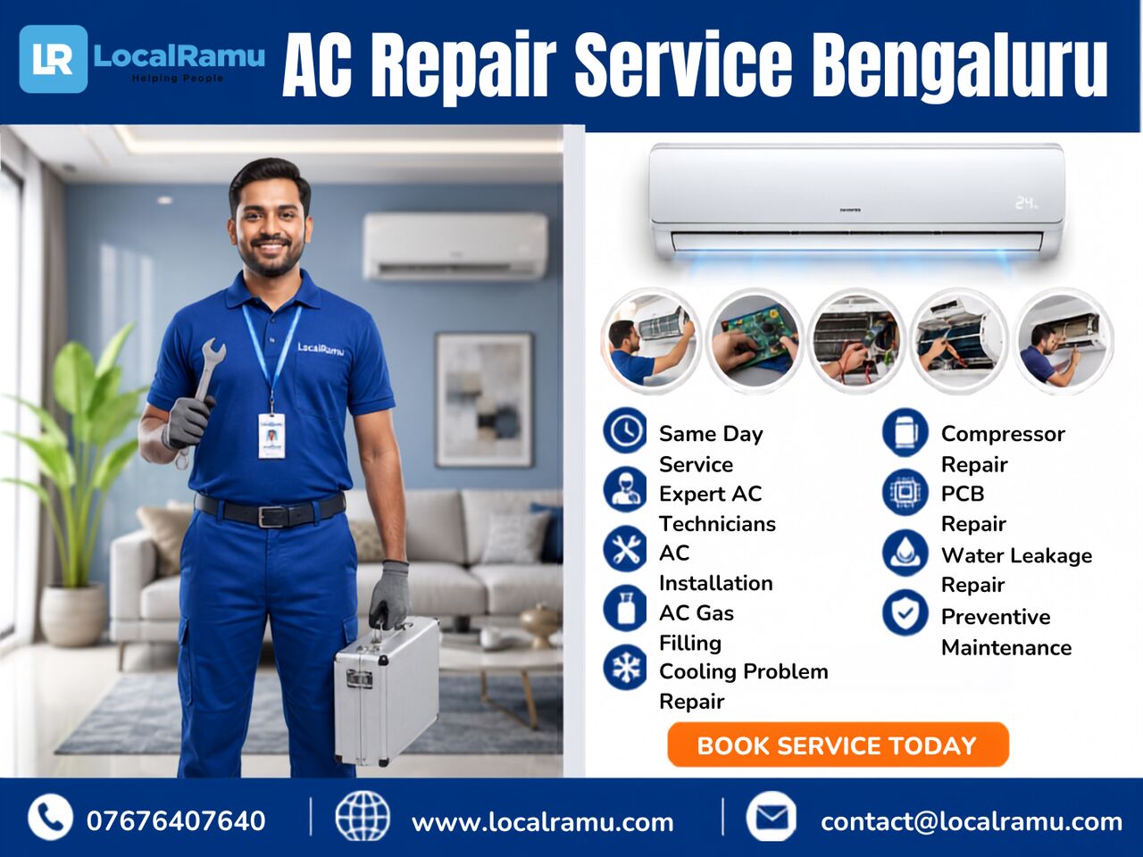 Bangalore, Appliance Repair, Localramu Fixes Your Ac Fast Bengaluru