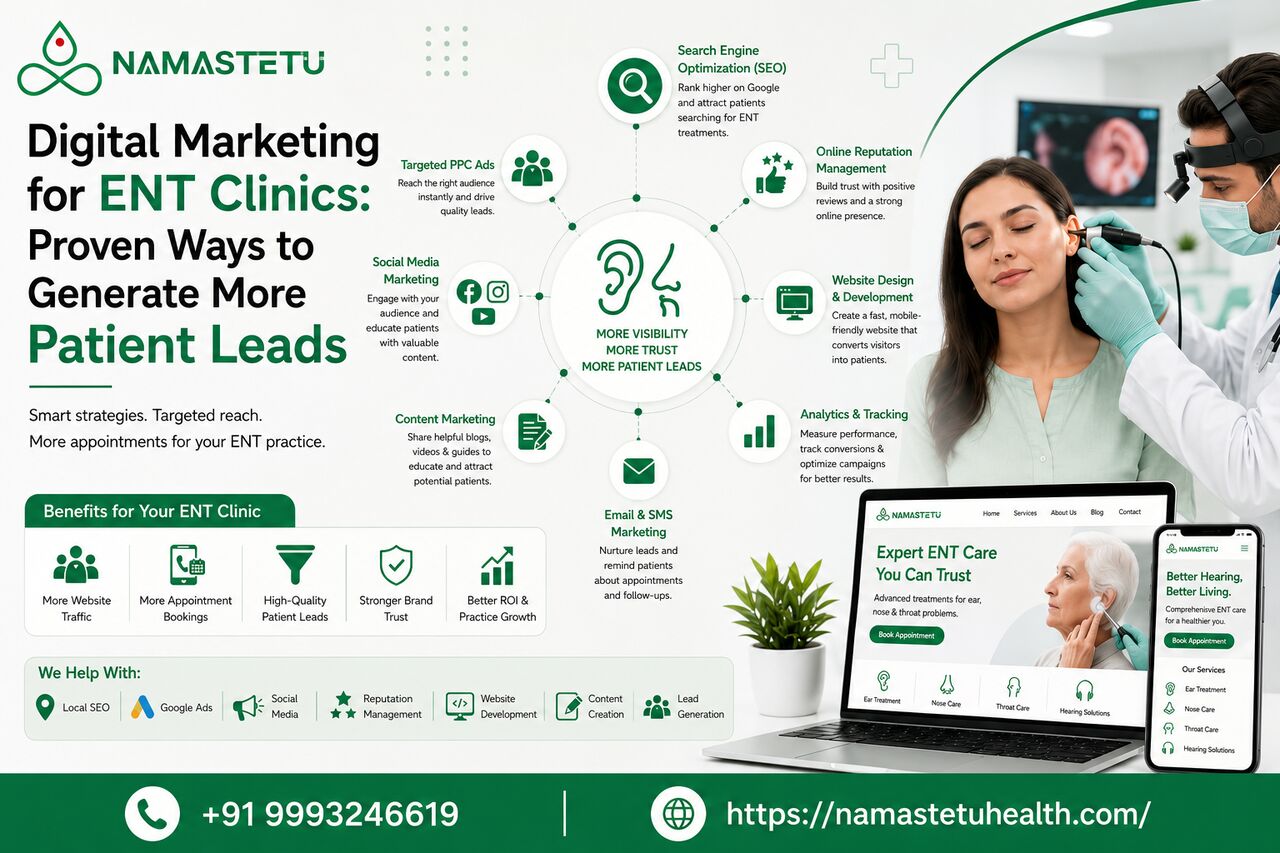 Indore, Marketing, Digital Marketing For Otolaryngology (ENT): Smart Strategies To Increase Patient Enquiries