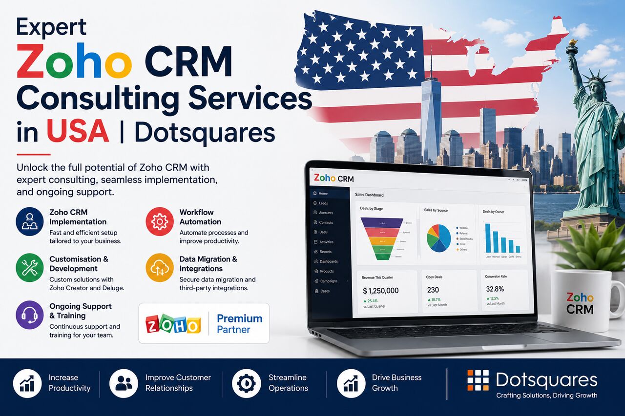 New York, Marketing, Expert Zoho CRM Consulting Services In USA | Dotsquares