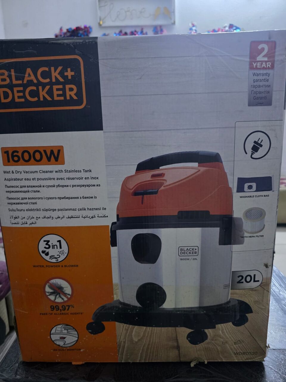 Al Rehab, Appliances, SAR 150,  BLACK+DECKER 1600W Wet & Dry Vacuum Cleaner For Sale