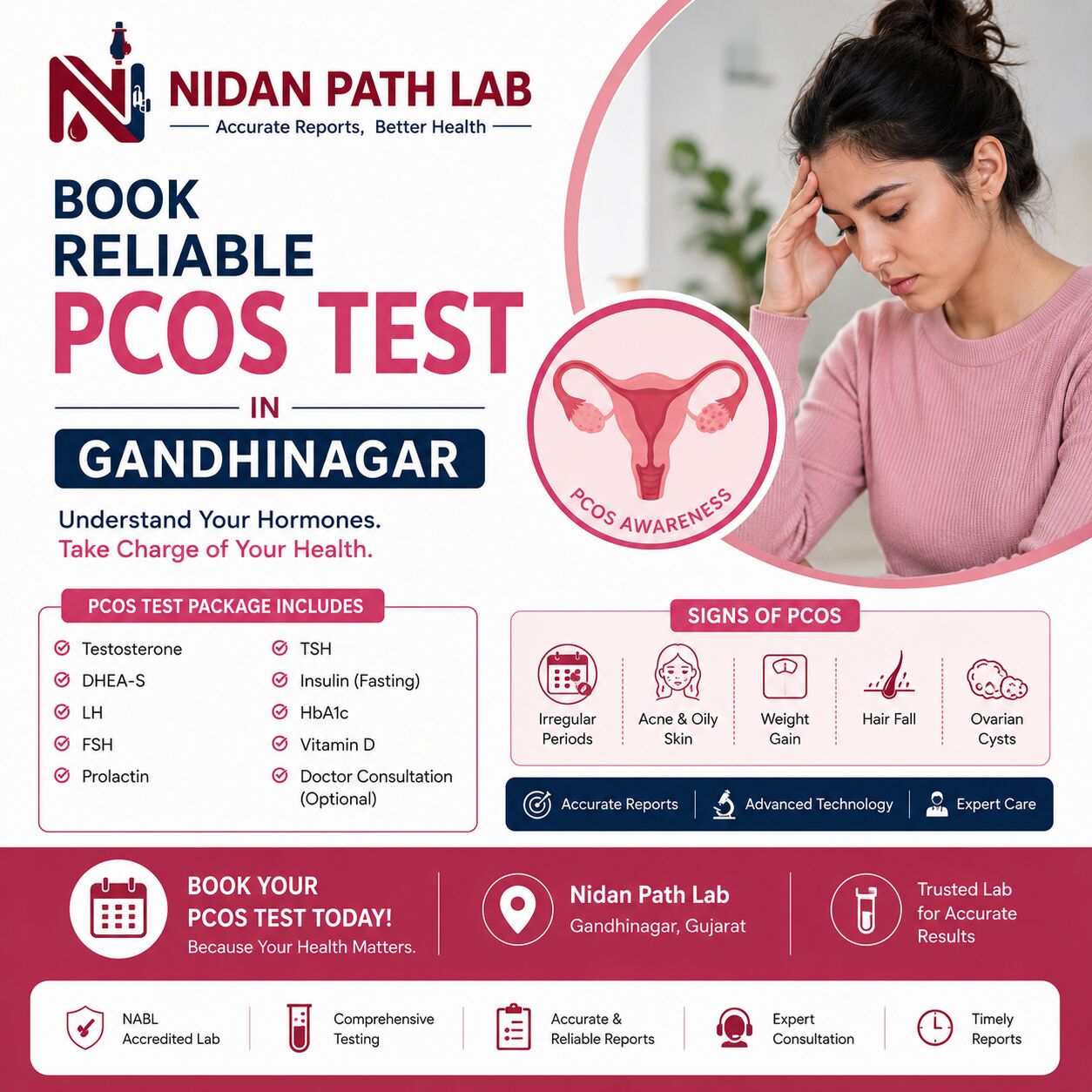 Ahmedabad, Health, Book PCOS Test In Gandhinagar - -  Nidan Path Lab