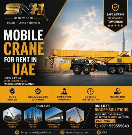 Dubai, Automotive, Mobile Crane Rental In Dubai - SNH Group LLC