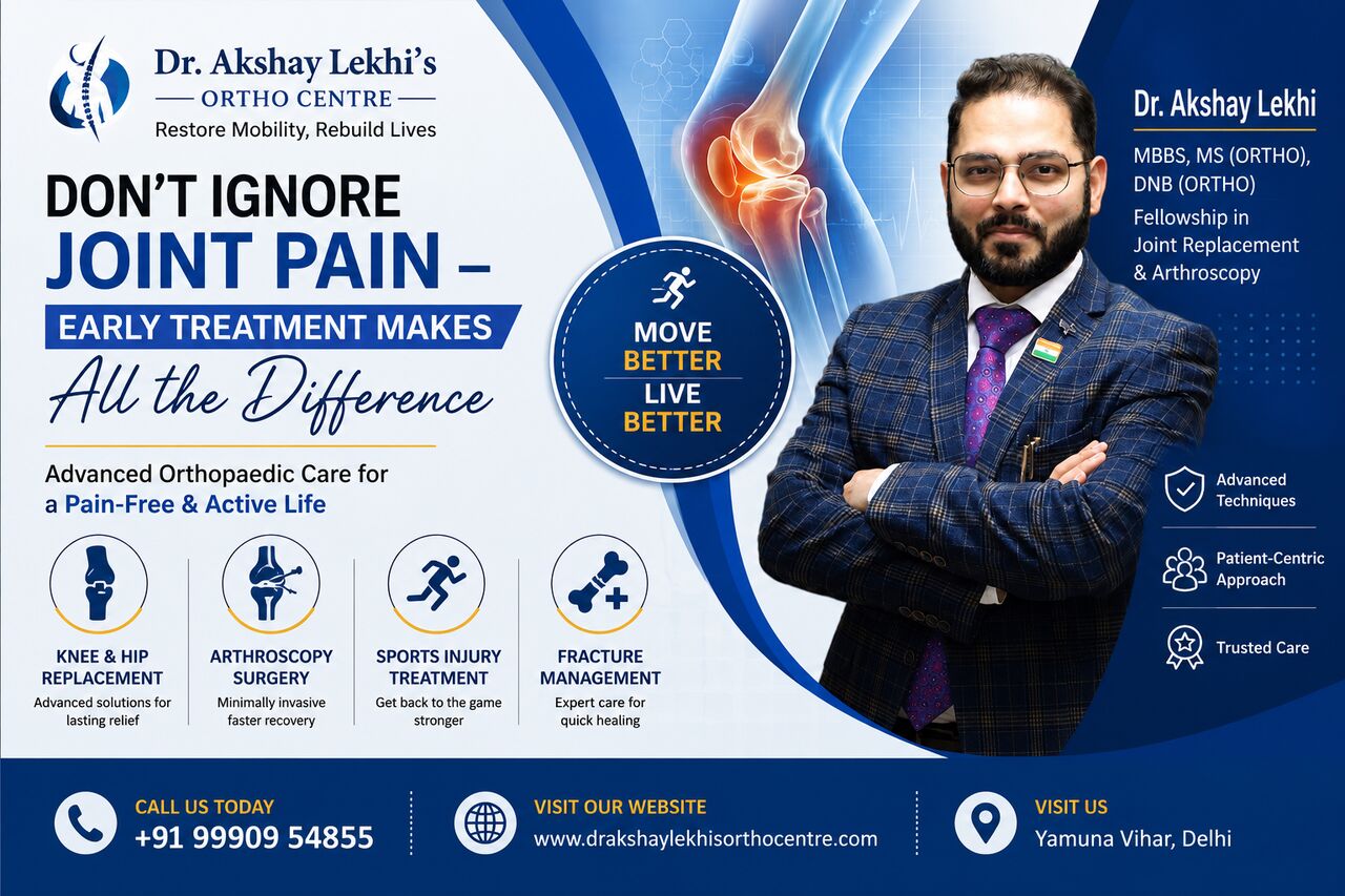 New Delhi, Health, Best Joint Replacement Specialist In Yamuna Vihar | Dr. Akshay Lekhi