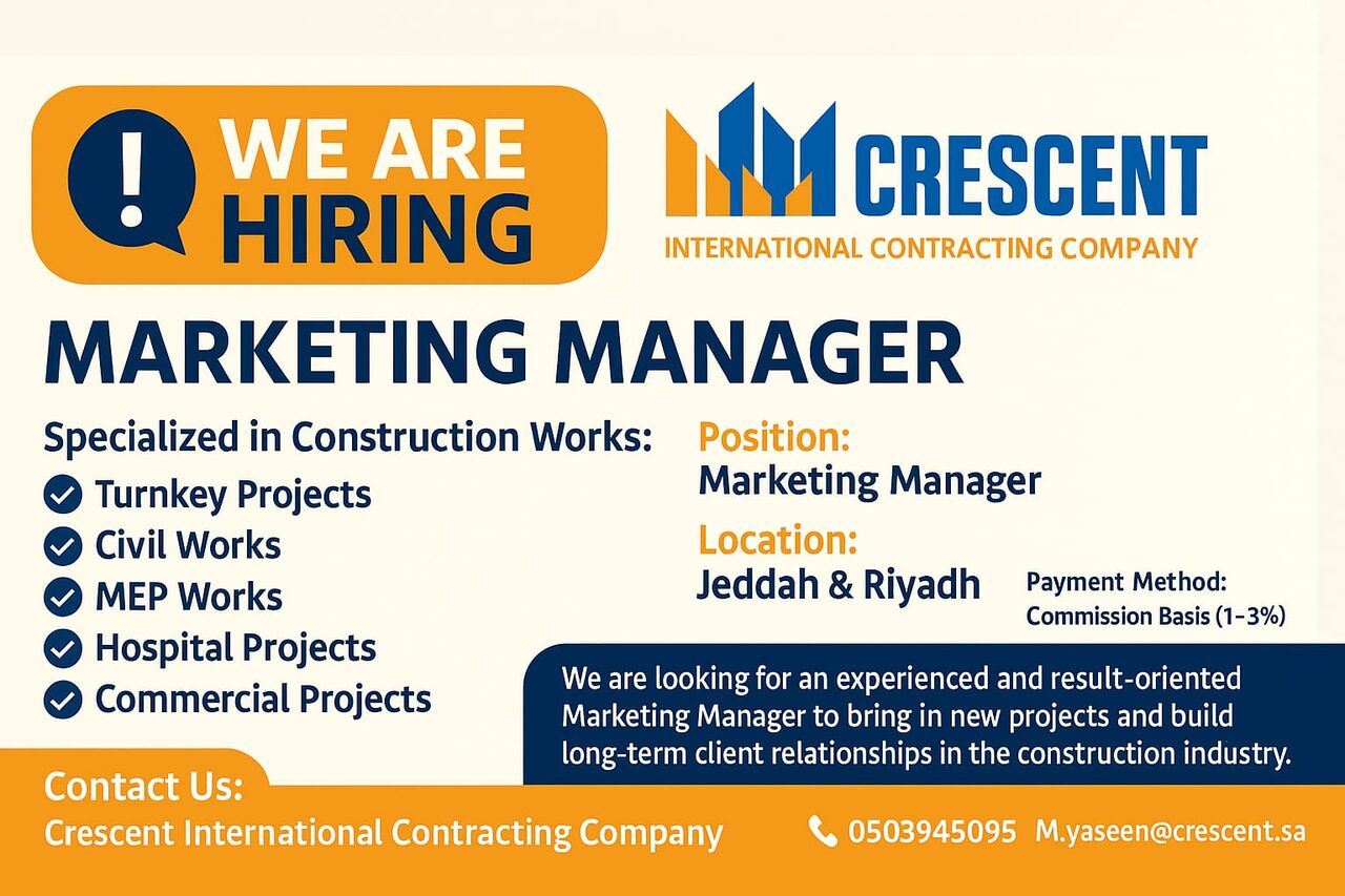 Jeddah, Temp Jobs, Marketing Manager