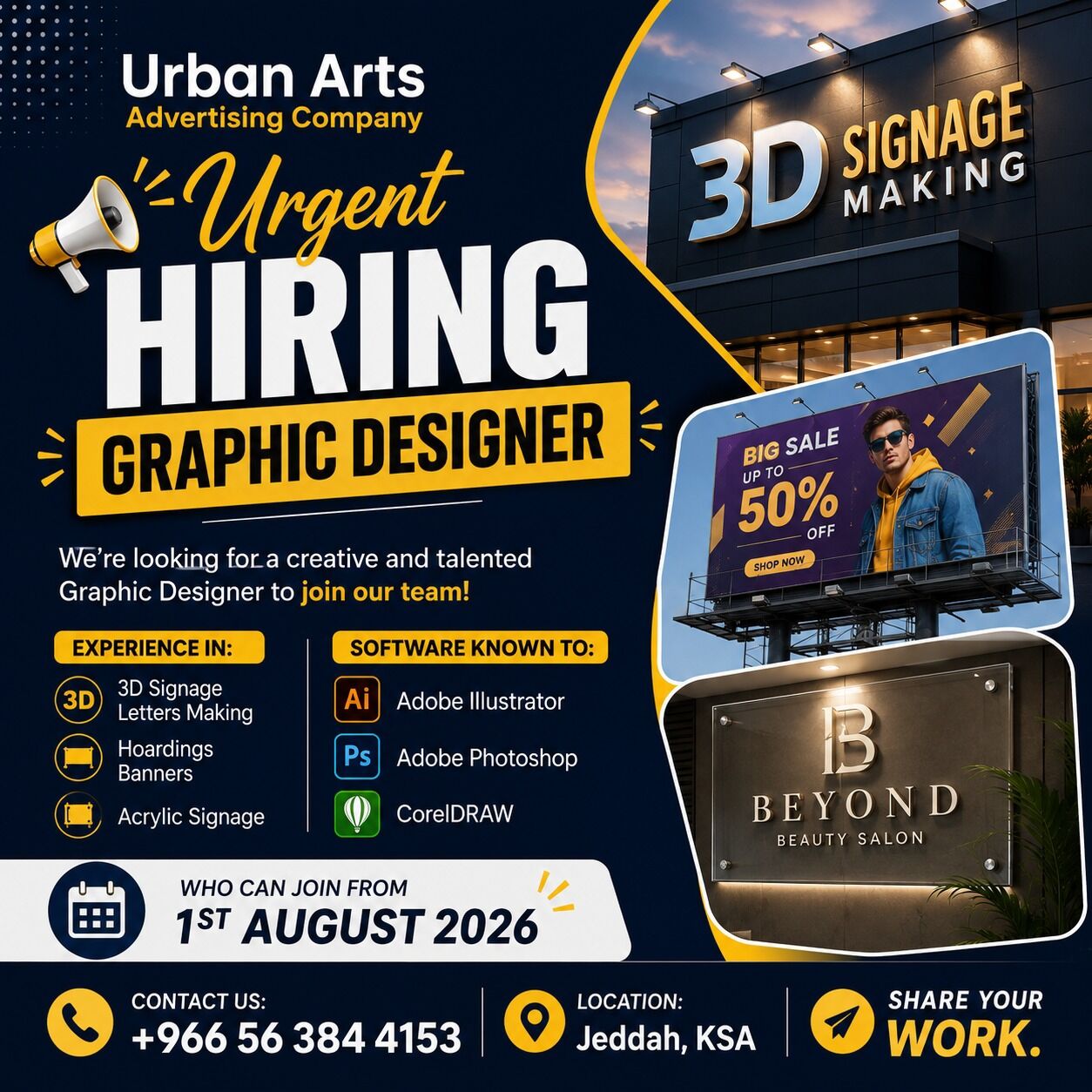 Jeddah, Jobs, Looking For Graphic Designer