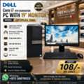 BHD 108,  Dell Core I7 8th Generation PC 8GB RAM 256GB SSD With 19" Monitor  OS 11 PRO & Office 2024