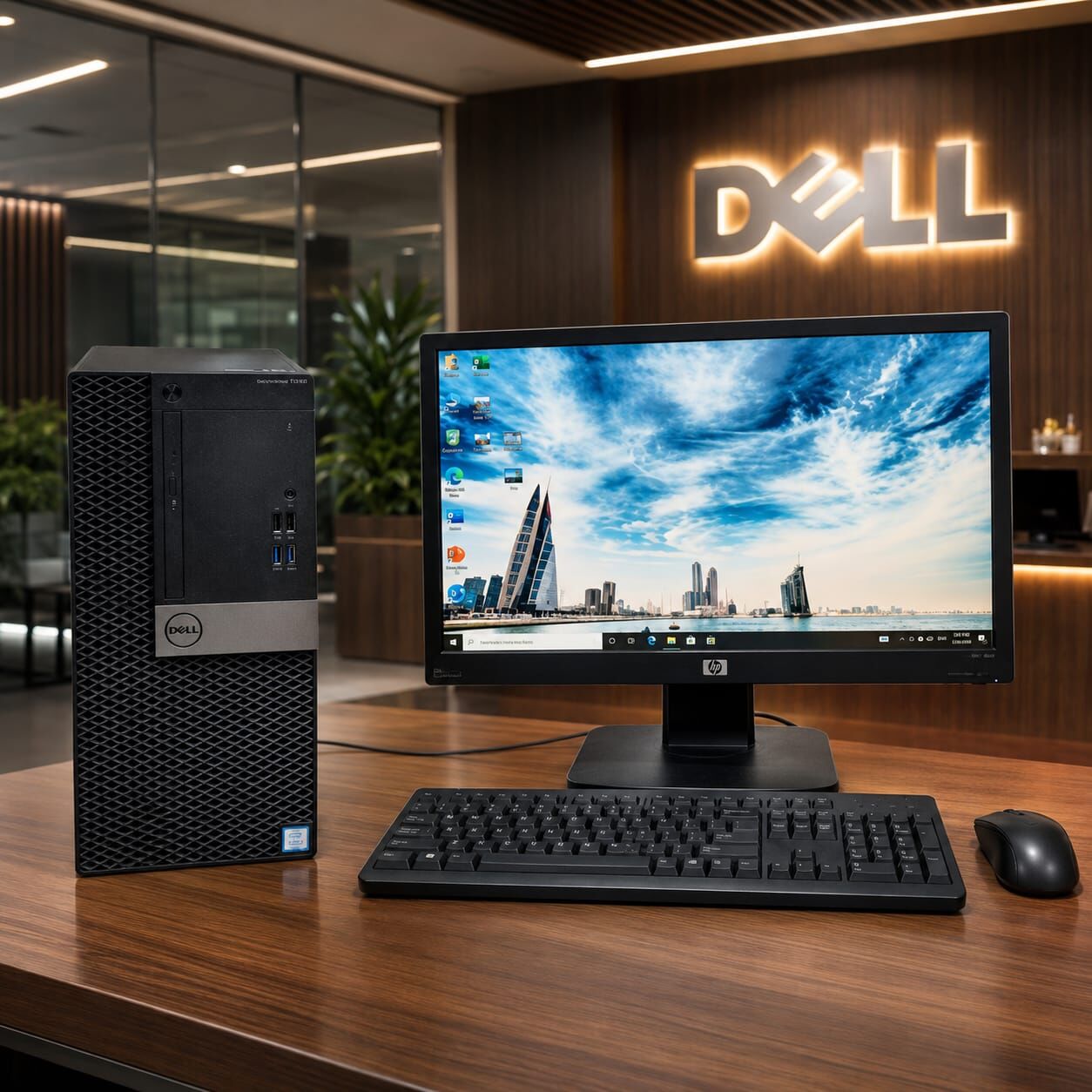 Manama, Tablet Computers, BHD 108,  Dell Core I7 8th Generation PC 8GB RAM 256GB SSD With 19" Monitor  OS 11 PRO & Office 2024