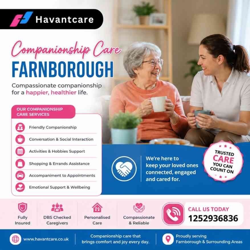 London, Health, Companionship Care Farnborough | Trusted Home Care By Havant Care