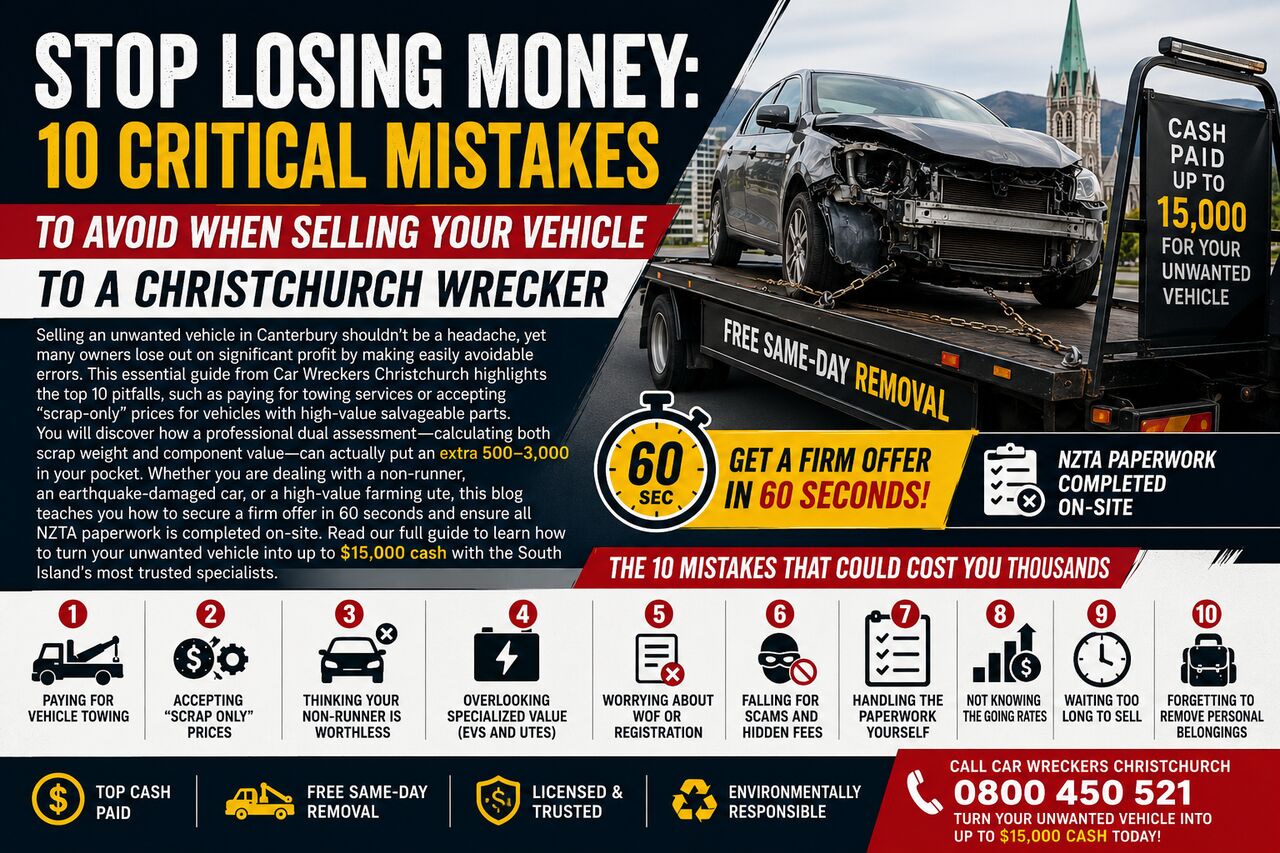 Auckland, Auto Parts, Stop Losing Money - 10 Critical Mistakes To Avoid When Selling Your Vehicle To A Christchu