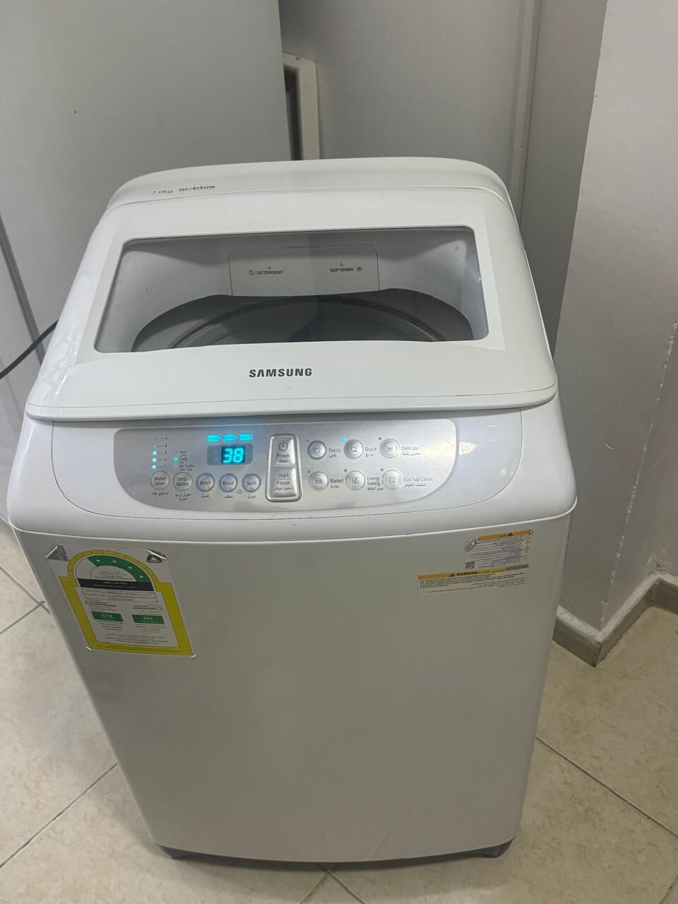 Dammam, Household Items, SAR 525,  SAMSUNG Fully Automatic TOP Load Good Condition 7 KG New Washing Machine - 515