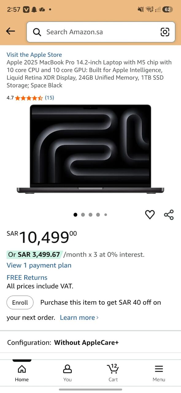 Riyadh, Computers, SAR 8999,  MacBook Pro M5 14 Inch CPU 10 Core 24GB 1TB New Box Pack