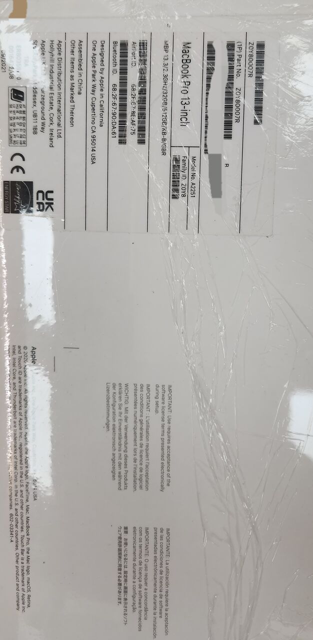 Riyadh, Computers, SAR 2999,  MacBook Pro I5 13&rdquo;  Ram:32GB SSD:512 New Box Pack