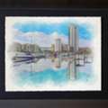 Swansea Marina Artwork &ndash; Fine Art Watercolor Print By Falcon Pass Studio