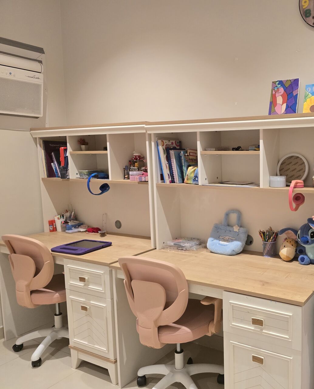 Riyadh, Furniture, SAR 4120,  Kids Furniture: 2 X Study Table, 2 X Chairs, 2 X Wardrobe, 2 X Ikea Single Beds With Mattr