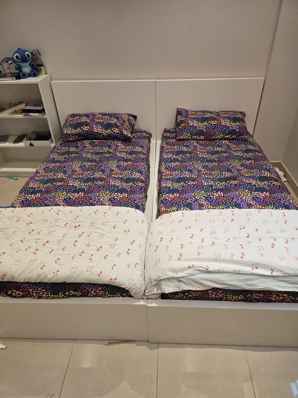 Riyadh, Furniture, SAR 4120,  Kids Furniture: 2 X Study Table, 2 X Chairs, 2 X Wardrobe, 2 X Ikea Single Beds With Mattr