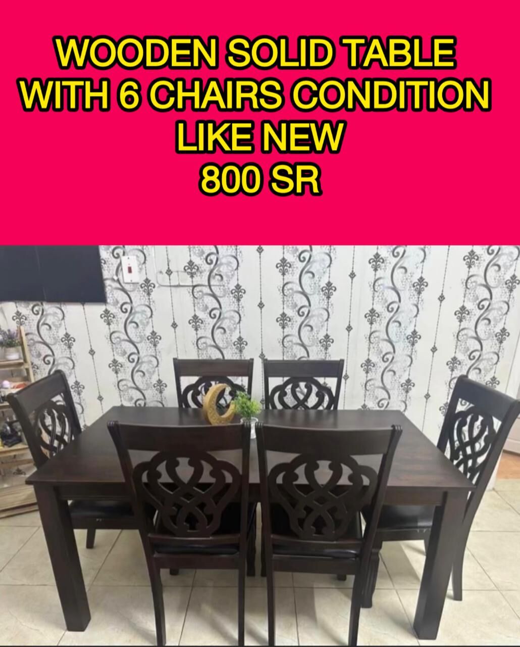 Jeddah, Furniture, SAR 800,  Dining Table Large