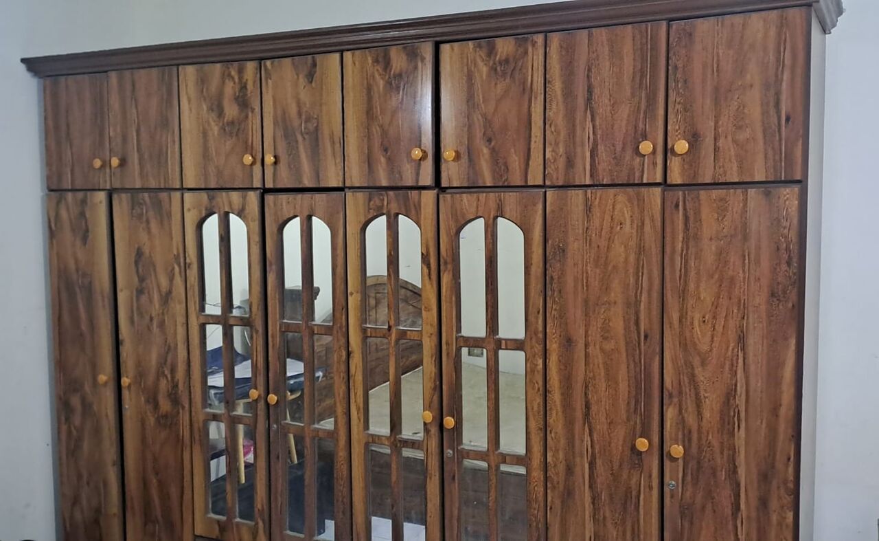 Jeddah, Furniture, SAR 450,  Complete Bedroom Set For Sale Including The Bed, Wardrobe & Side Tables.