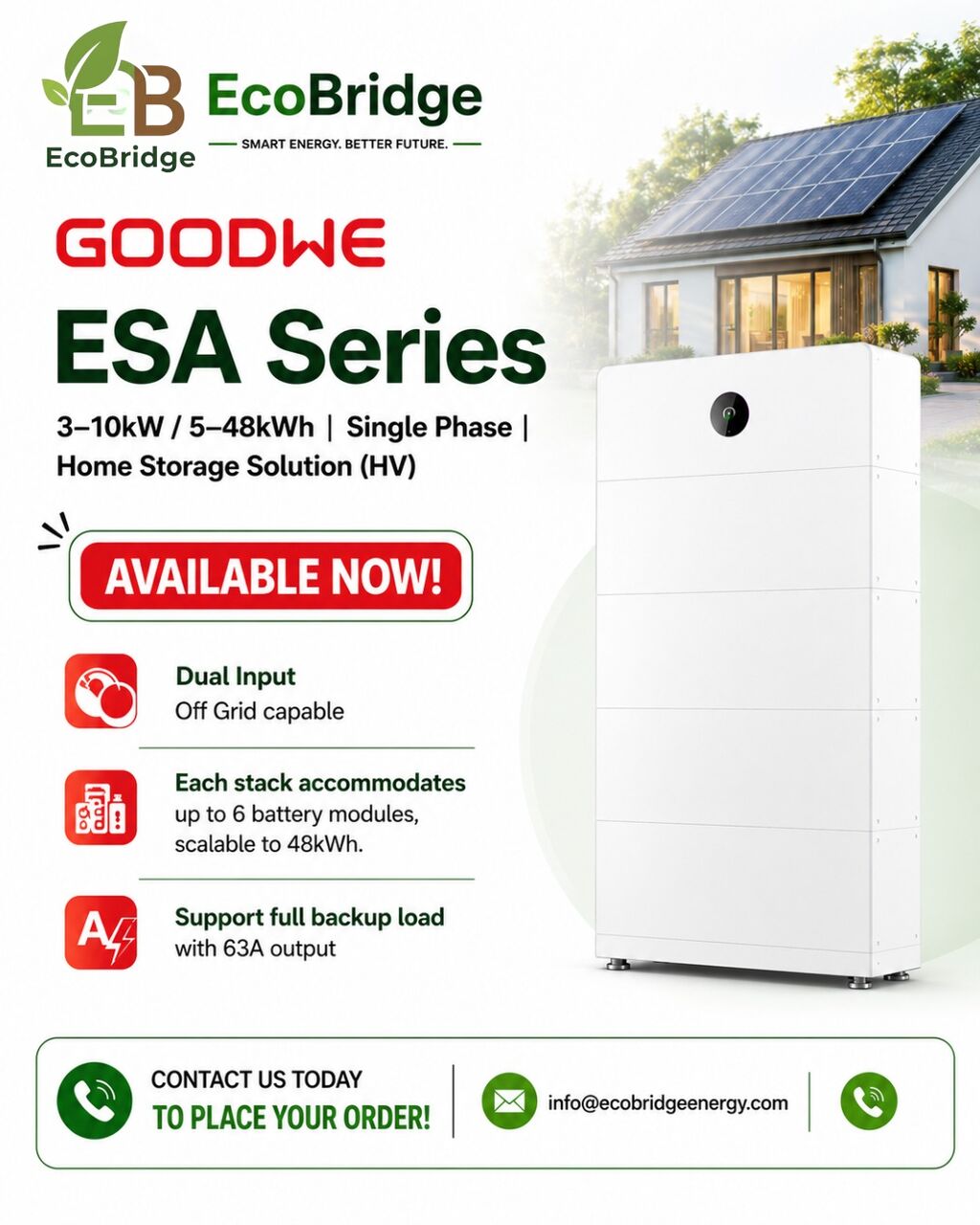 Melbourne, Electronics, AUD 4999,  GOODWE ESA Series Home Battery Storage &ndash; Available Now!
