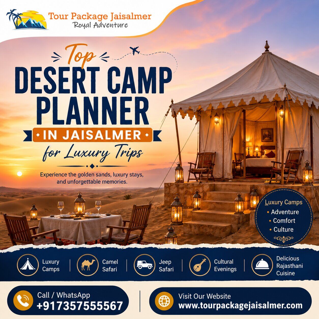 Mumbai, Travel, Top Desert Camp Planner In Jaisalmer For Luxury Trips