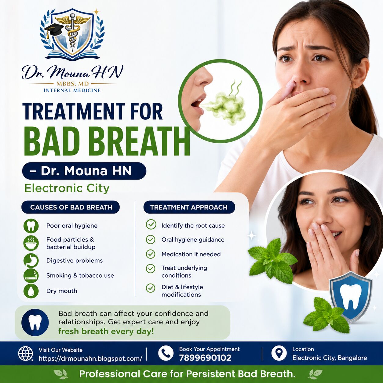 Bangalore, Health, Treatment For Bad Breath &ndash; Dr. Mouna HN